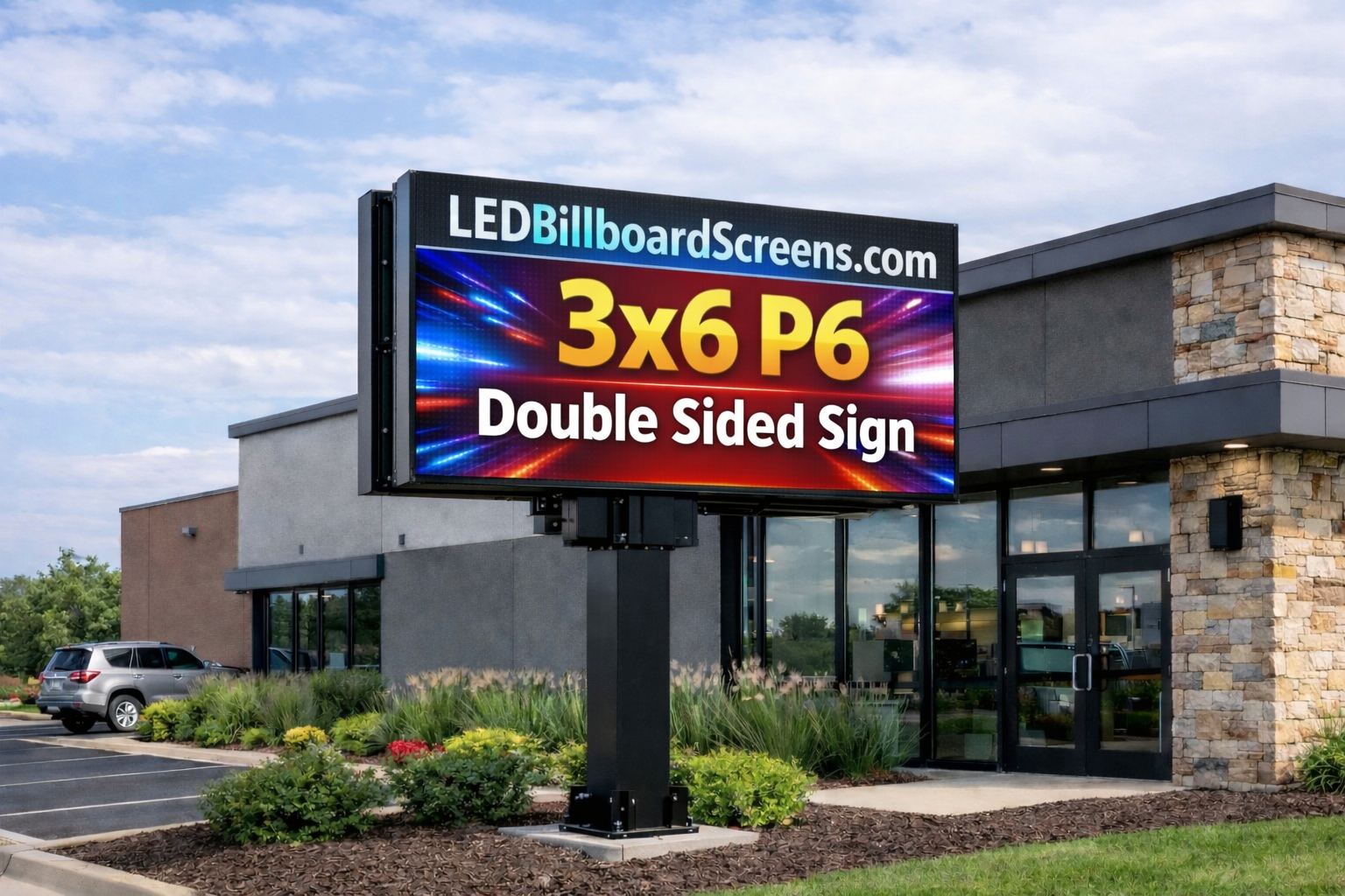 P6 3ftx6ft Double Sided LED Billlboard Screen- Commercial Outdoor Digital Display