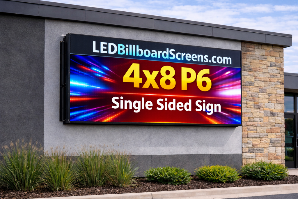 P6 4ftx8ft Single Sided LED Billboard Screen- Commercial Outdoor Digital Display